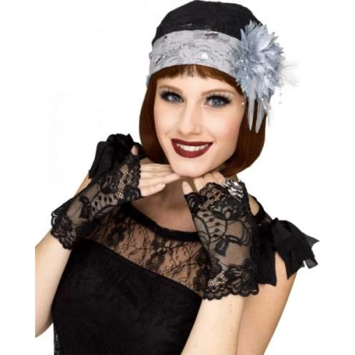 Flapper Cloche & Gloves - Image 1