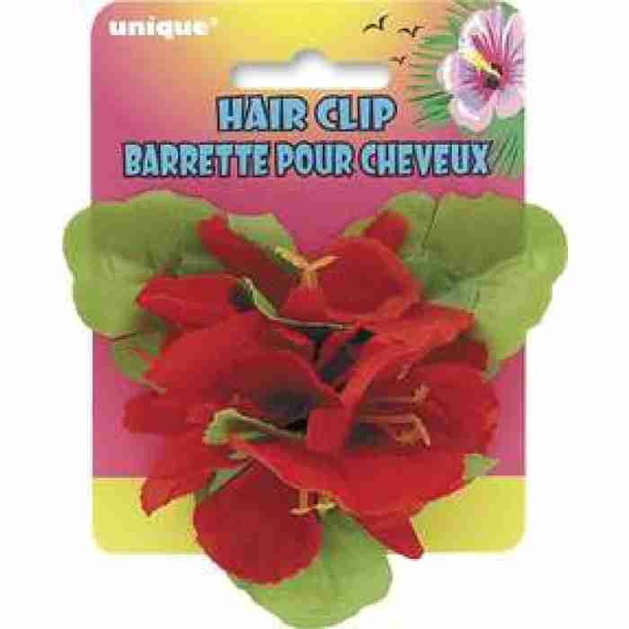 Floral Hairclip Red 19393