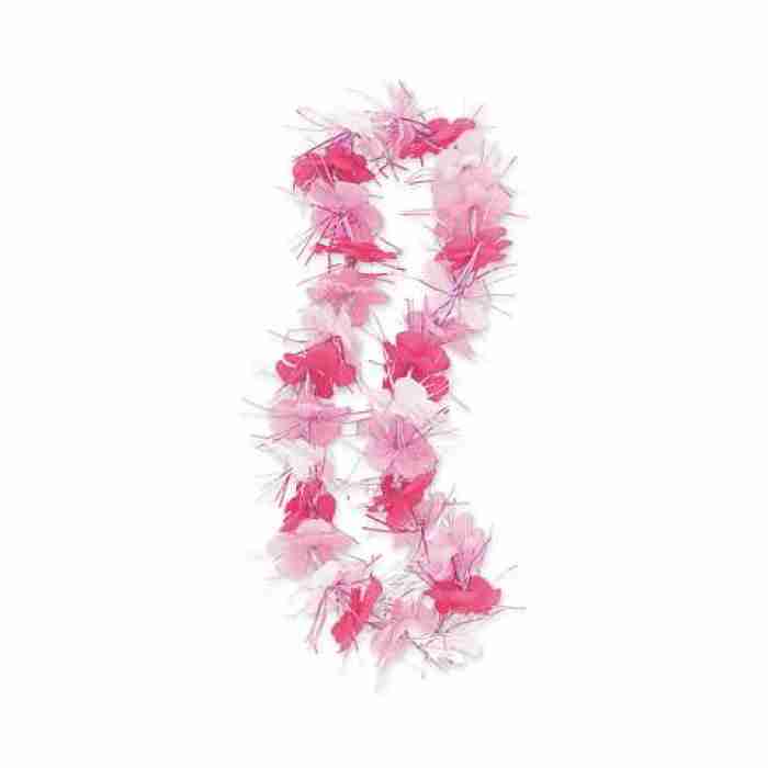 Flower Lei Pink White 19223