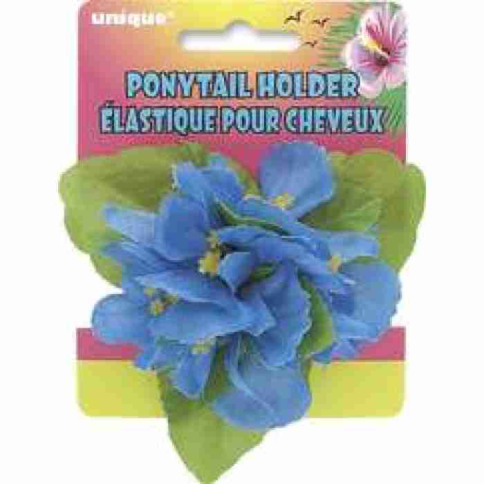Flower Ponytail Holder Blue 19400