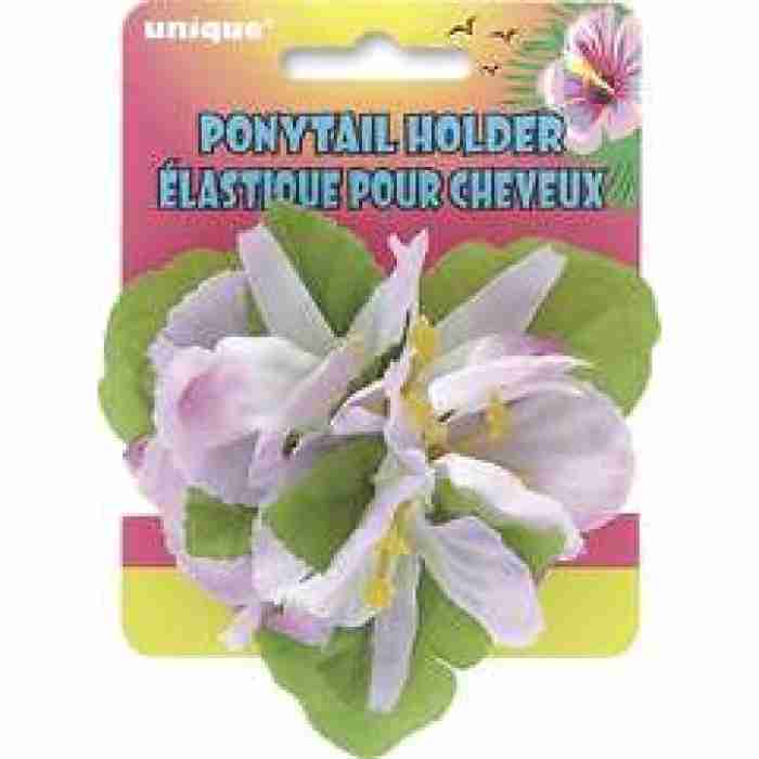 Flower Ponytail Holder Lavender 19397