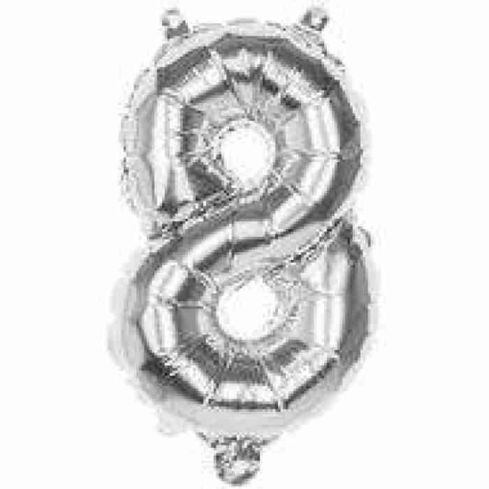 Foil Balloon Silver 8