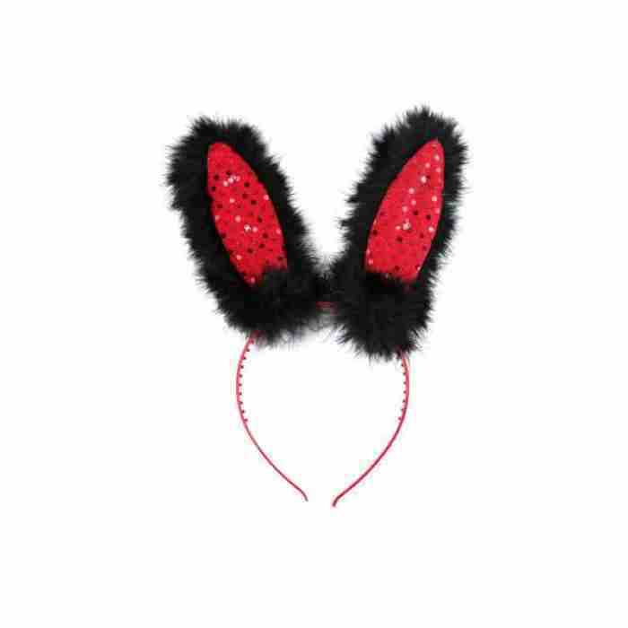 Furry Bunny Ears Headband FBUNNYEARR img