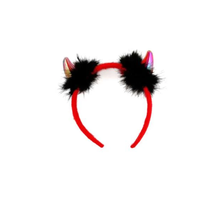 Furry Horned Headband - Image 1