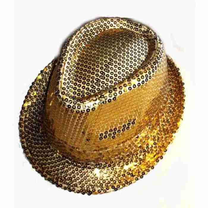 Gangster Hat Gold Sequin img
