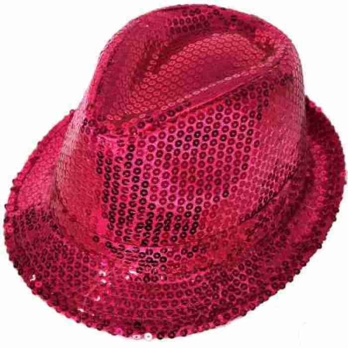 Gangster Hat Hot Pink Sequin img