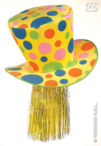 Giant Neon Dotted Topper Hat 8434T a img