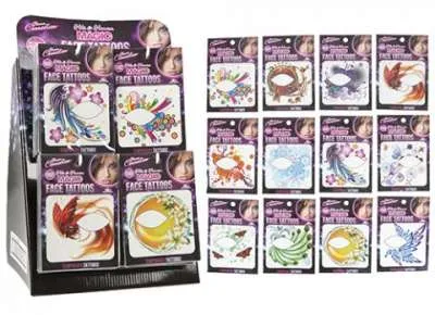 Girls Face Tattoos - Over The Eye - Assorted
