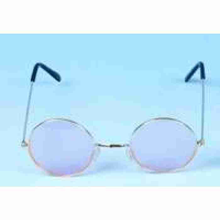 Glasses 60s Style Pink Lens Gold Frame U09546 img