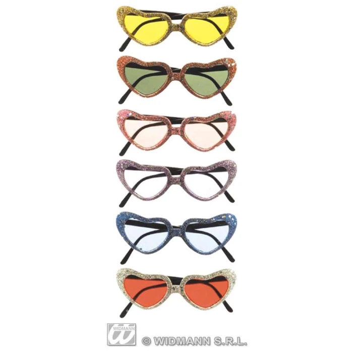 Glitter Heart Glasses - Image 1