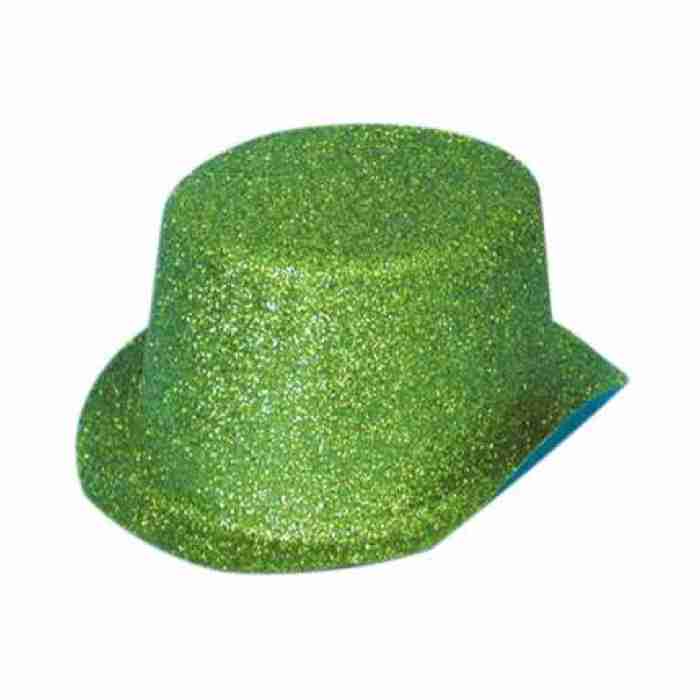 Glitter Top Hat Green 1120609