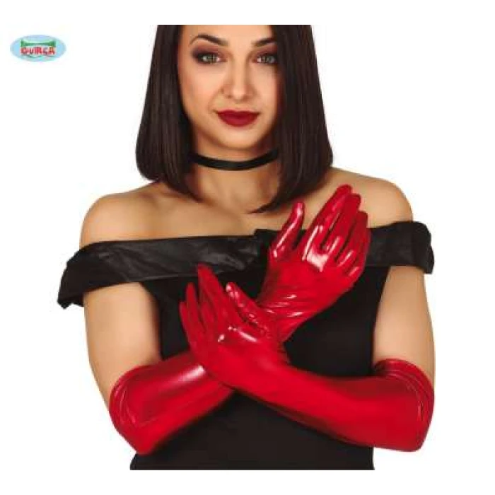 Gloves Red Spandex - Image 1