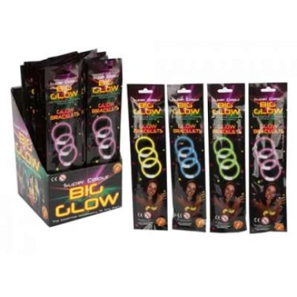 Glow In The Dark Bracelets - Assorted - 8 Inches
