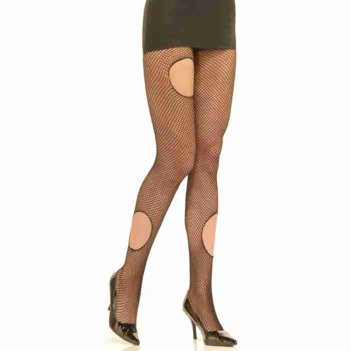 Gothic Torn Fishnet Pantyhose 60752