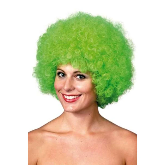 Green Curly Bargain Wig - Image 1