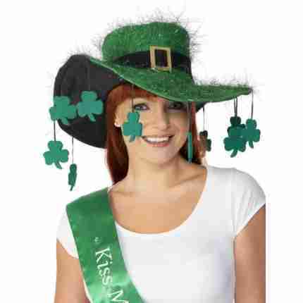 Green Tinsel Hat 31702