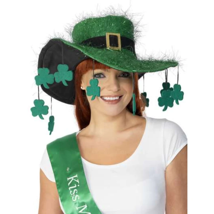 Green Tinsel Hat - Image 1