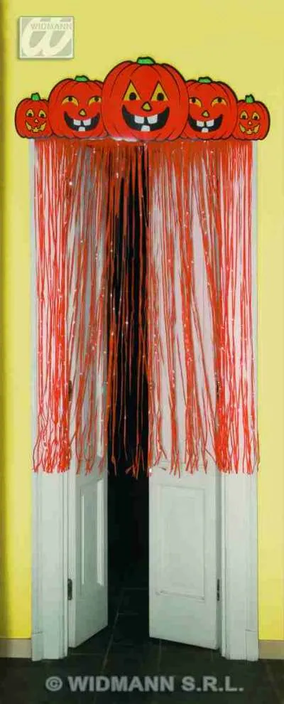 Halloween Door Curtains - Pumpkin