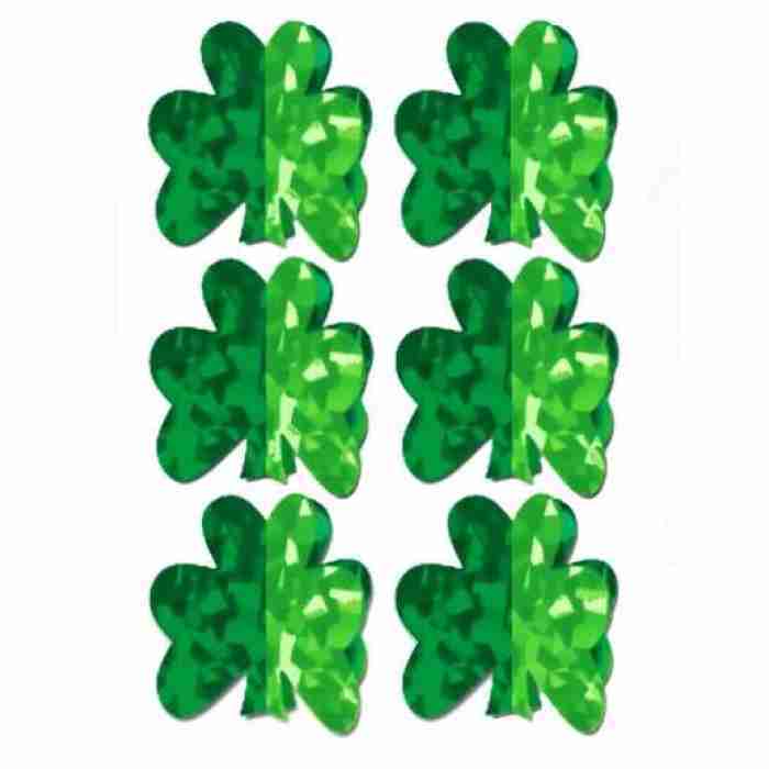 Hanging Foil Shamrocks 00132