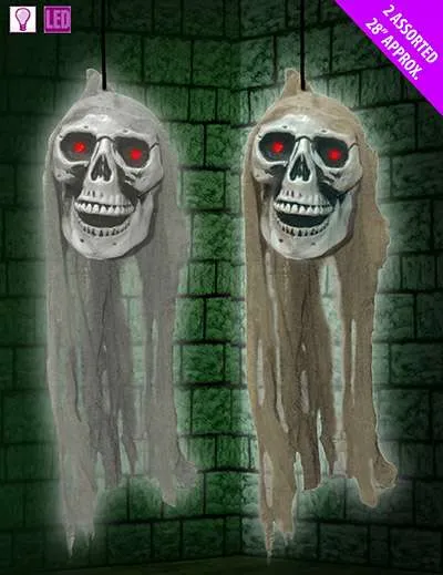 Hanging Hooded Skull