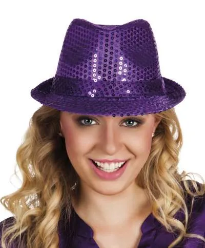 Hat Popstar Sequins - Purple