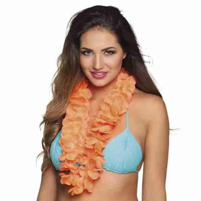 Hawaiian Lei neon orange 52260