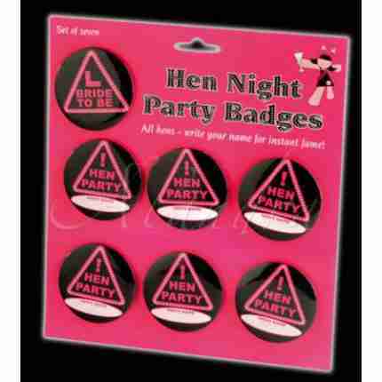 Hen Party Badges Set of 7 BADGES100 img