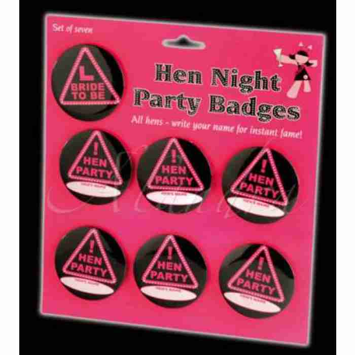 Hen Party Badges Set of 7 BADGES100 img