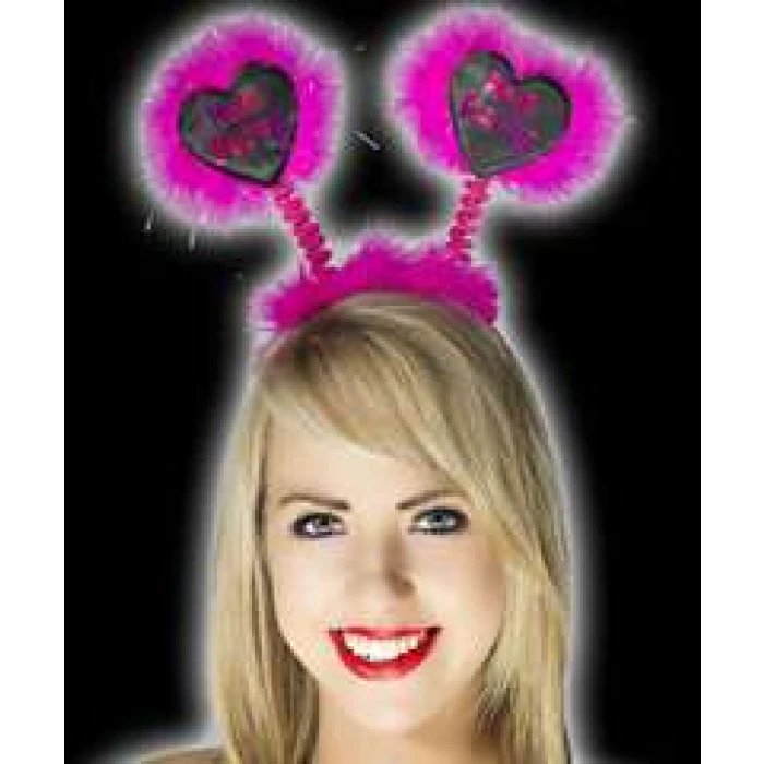 Hen Party Foil Bopper on a Luxury Black Heart - Image 1