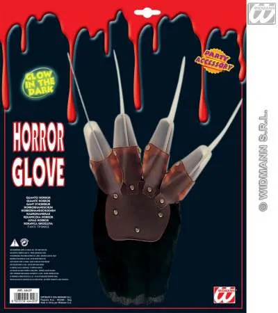 Horror Gloves with Glow in the Dark Blades