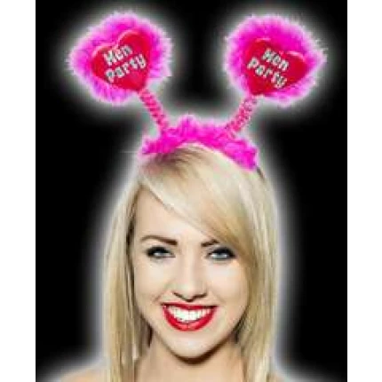 Hot Pink Bopper Hen Party Silver Foil On A Pink Heart