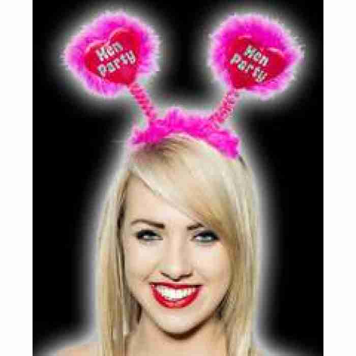 Hot Pink Bopper Hen Party Silver Foil On A Pink Heart WB300PINK img
