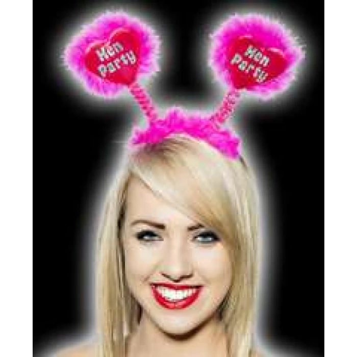 Hot Pink Bopper Hen Party Silver Foil On A Pink Heart - Image 1