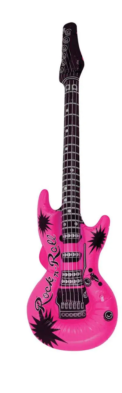 Inflatable Guitar 106cm - Neon Pink