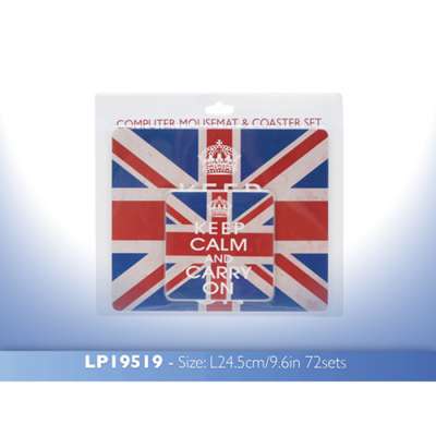 Keep Calm Union Jack Mousemat Coaster LP19519 img
