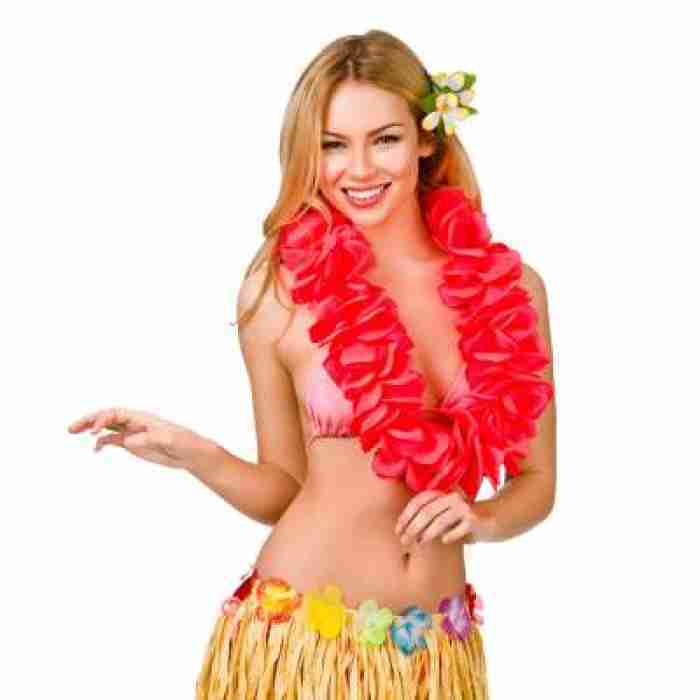 Large Petal Lei Red Coral HAW 9413