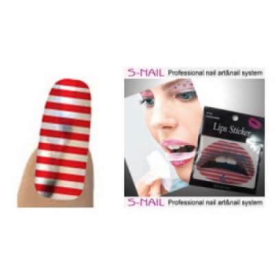 Lip Tattoo & Nail Foils- Red & White