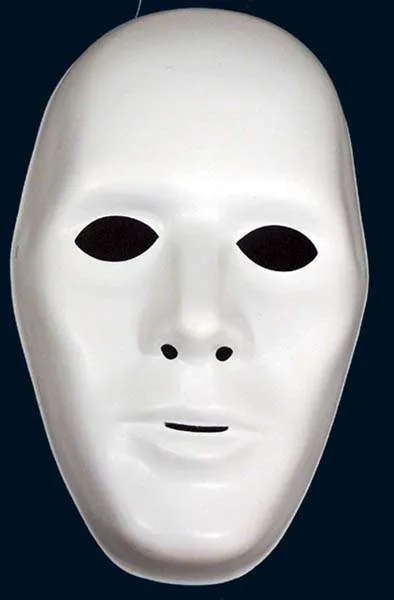 Male White Robot Mask