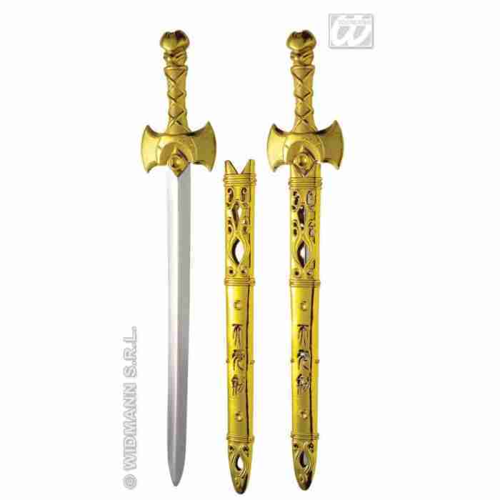 Metallic Warrior Sword with Scabbard