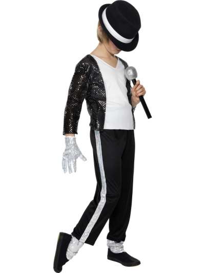 Michael Jackson Costume, Child's Deluxe Military Jacket, Black Costume