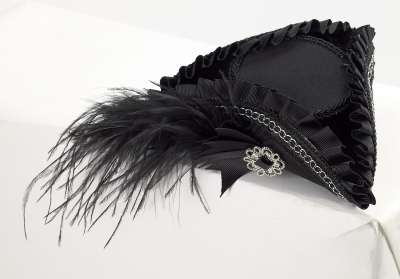 Mini Tri Corner Hat Black 71137