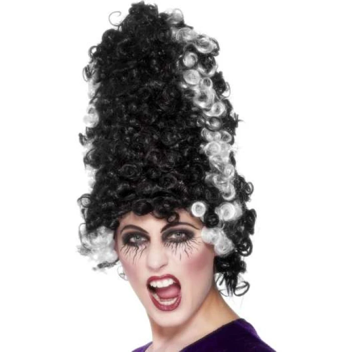 Monster Bride Wig - Black & White - Image 1