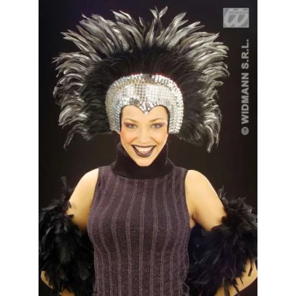 Moulin Rouge Feathered Headdresses - Silver