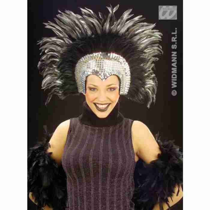 Moulin Rouge Feathered Headdresses Silver1