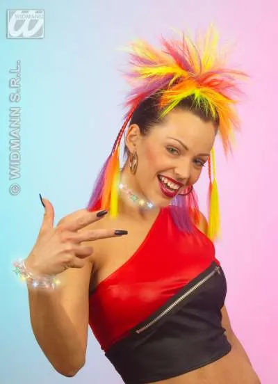 Multicolour Light Up Spiked Choker