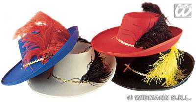 Musketeer Felt Hats with Feather 3415F a