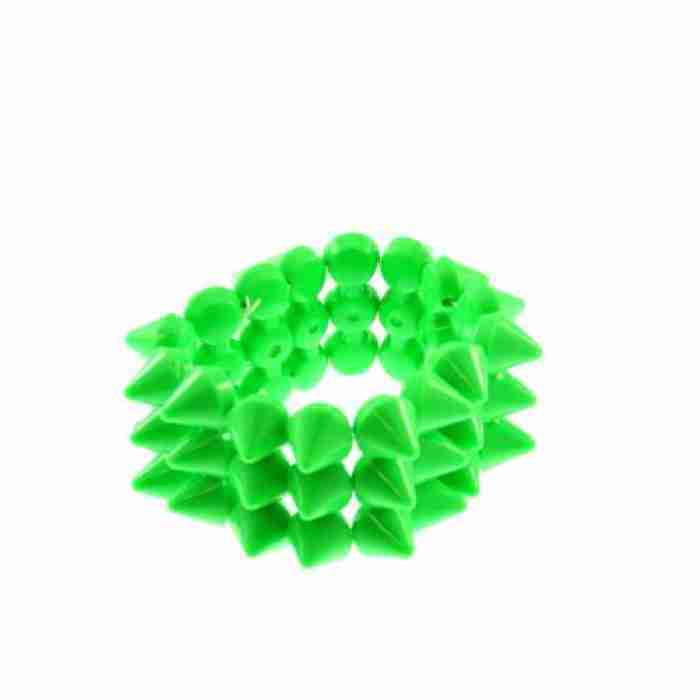 Neon Green Triple Spike Bracelet img
