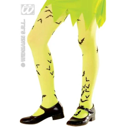 Neon Halloween Pantyhose - Yellow
