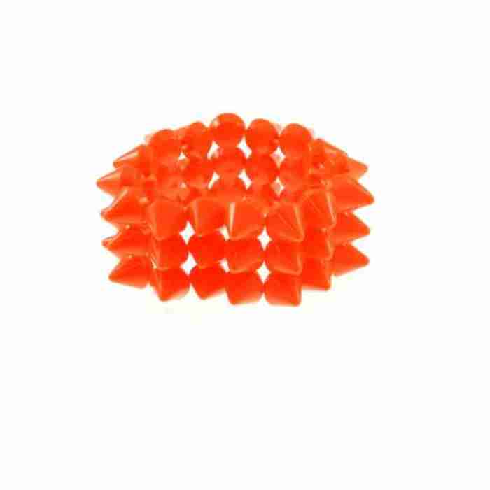Neon Orange Triple Spike Bracelet img