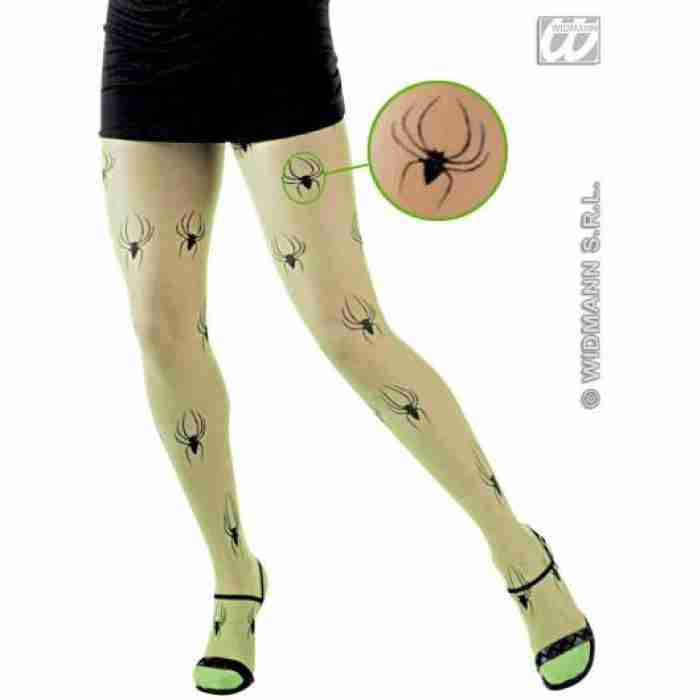 Neon Pantyhose with Spiders 4772R a